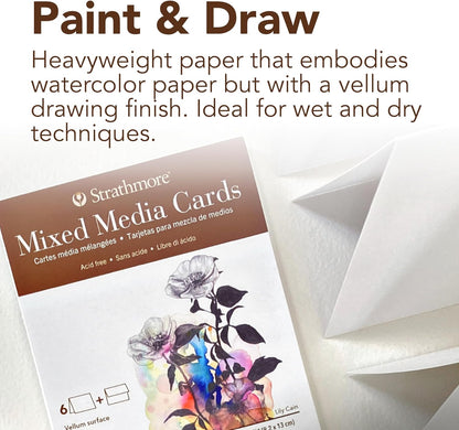 Blank Mixed Media Greeting Cards Sized - Odd Nodd Art Supply
