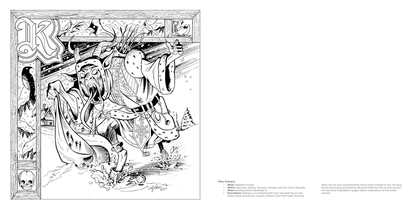 A Creepy Krampus Coloring Book: 30 Nightmare Coloring Scenes for a Festive and Frightful Creepmas