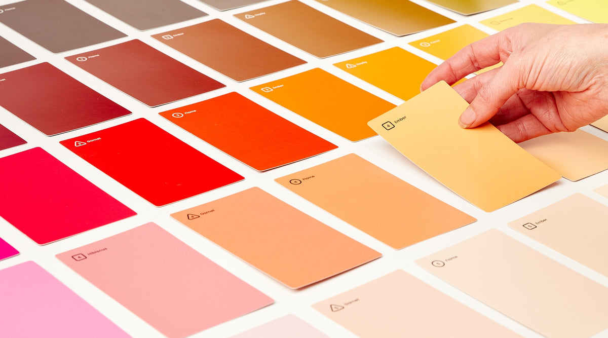 Palette Scout deck laid out in a spectrum