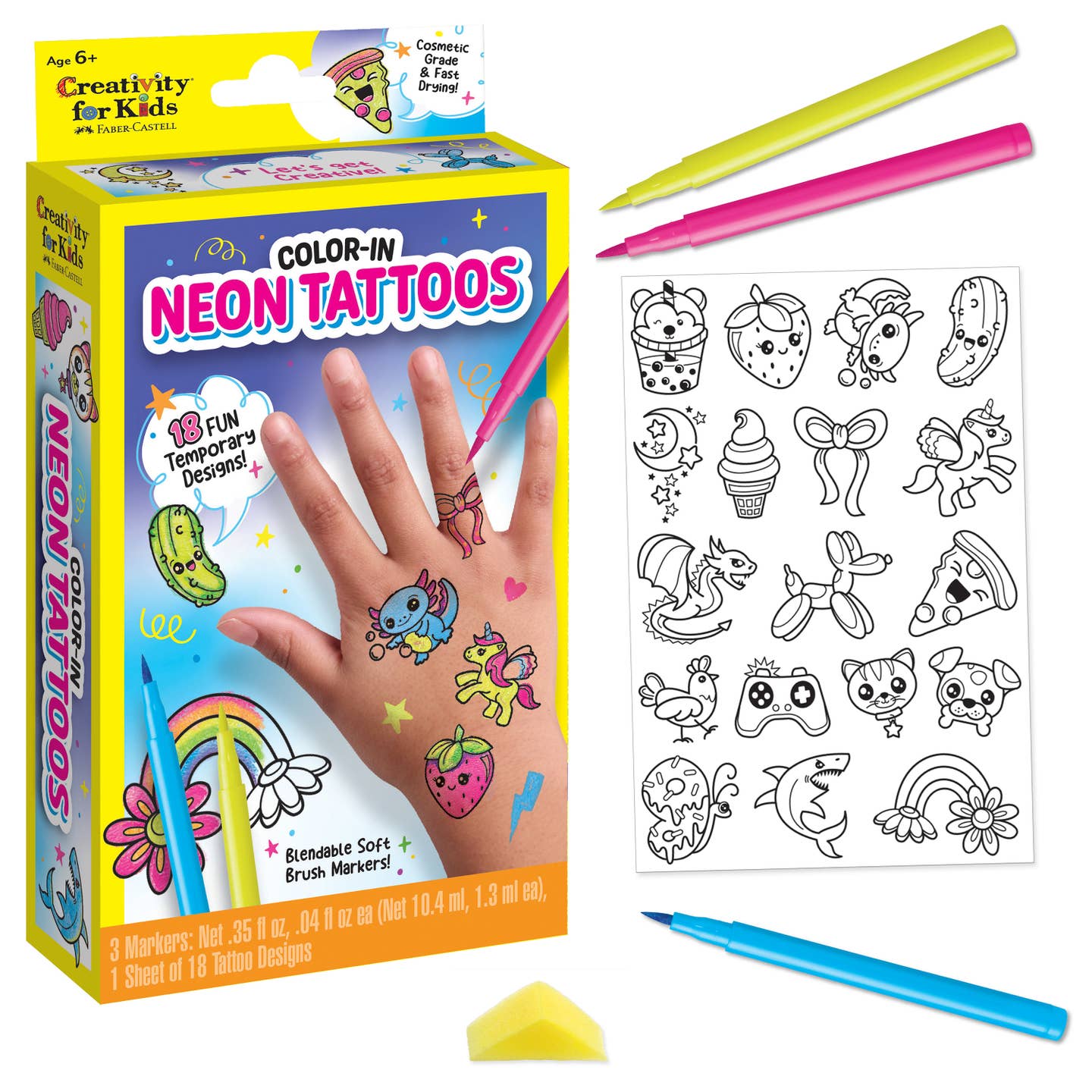 Neon Color In Temporary Tattoo Craft Kit