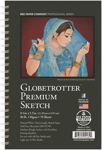 Bee Paper 5.5x8.5 Globetrotter Premium Sketch Paper Pads - Odd Nodd Art Supply