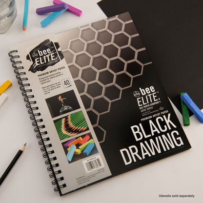 Black Paper Bee Elite Drawing Pads - Odd Nodd Art Supply