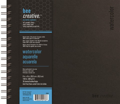 Bee Creative Watercolor Art Journal 8x8 - Odd Nodd Art Supply