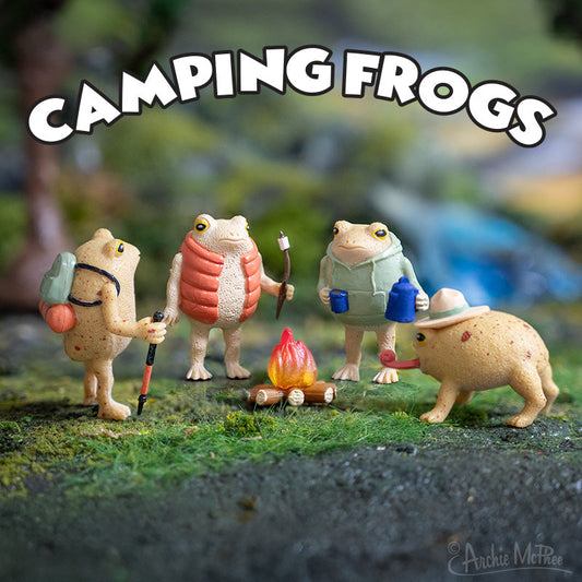 Camping Frog Figures - Odd Nodd Art Supply