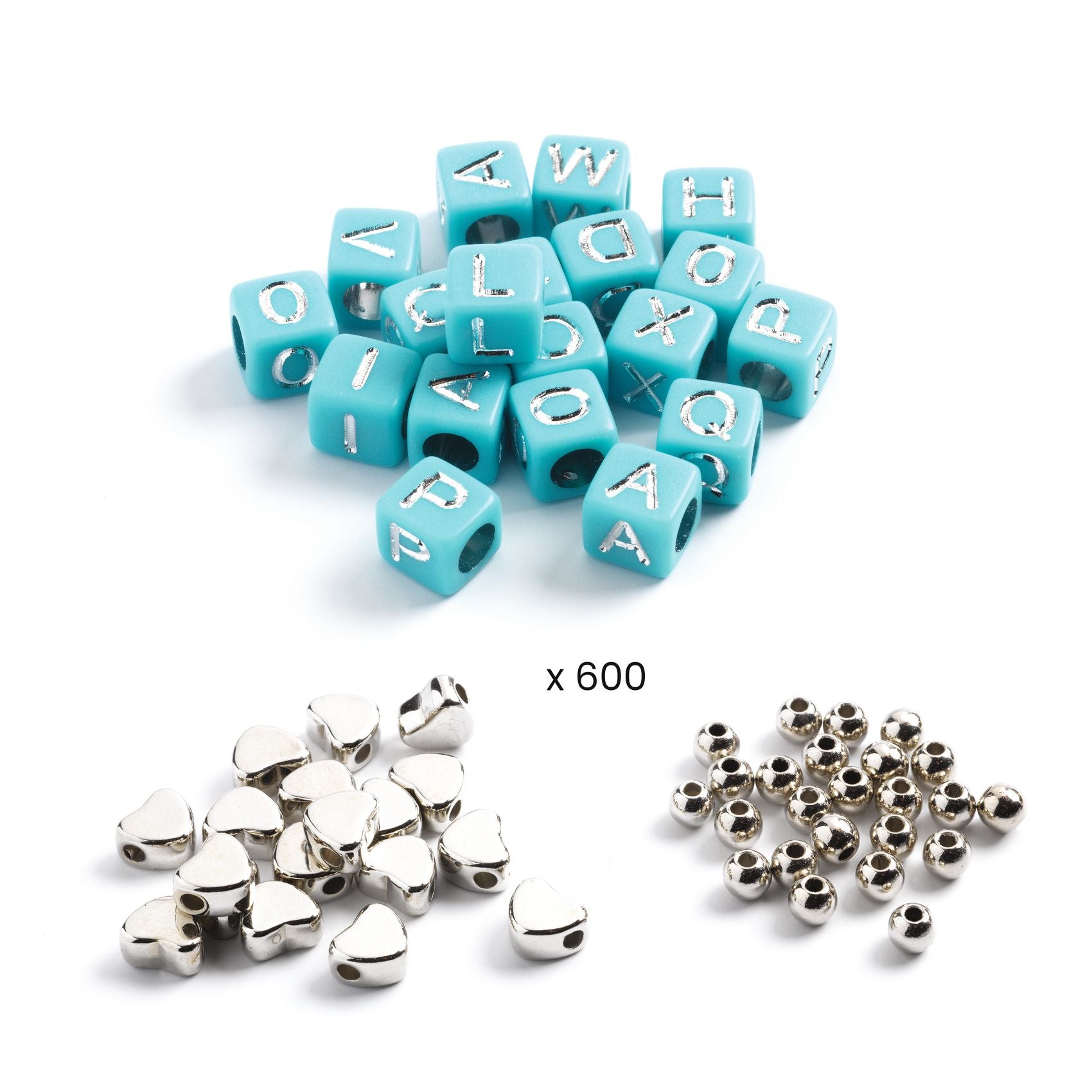 Silver Alphabet Beads - Odd Nodd Art Supply