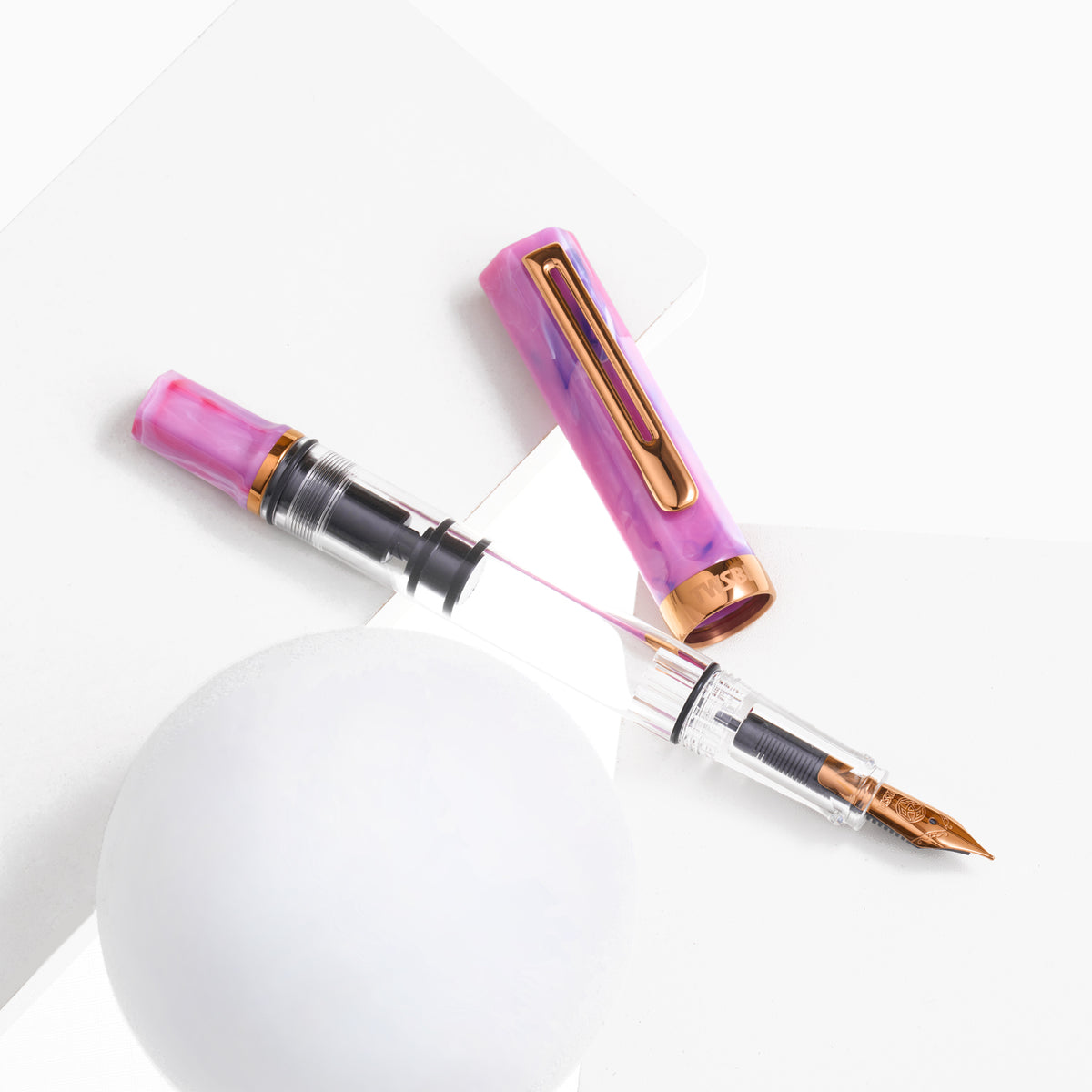 Fluorite Purple w/Bronze TWSBI Eco Fountain Pen - Odd Nodd Art Supply