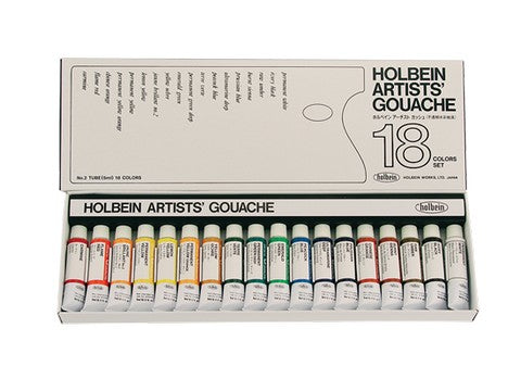 18 Color Holbein Designers Gouache Sets - Odd Nodd Art Supply