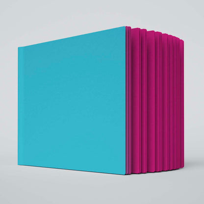 Uglybook in No 2 Blazer with an aqua cover and magenta pages