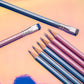 Blue Pink Black Wing Pearl Dozen Pencil Medium - Odd Nodd Art Supply