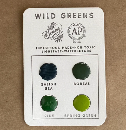 Wild Greens Beam Paint Travel Card - Odd Nodd Art Supply