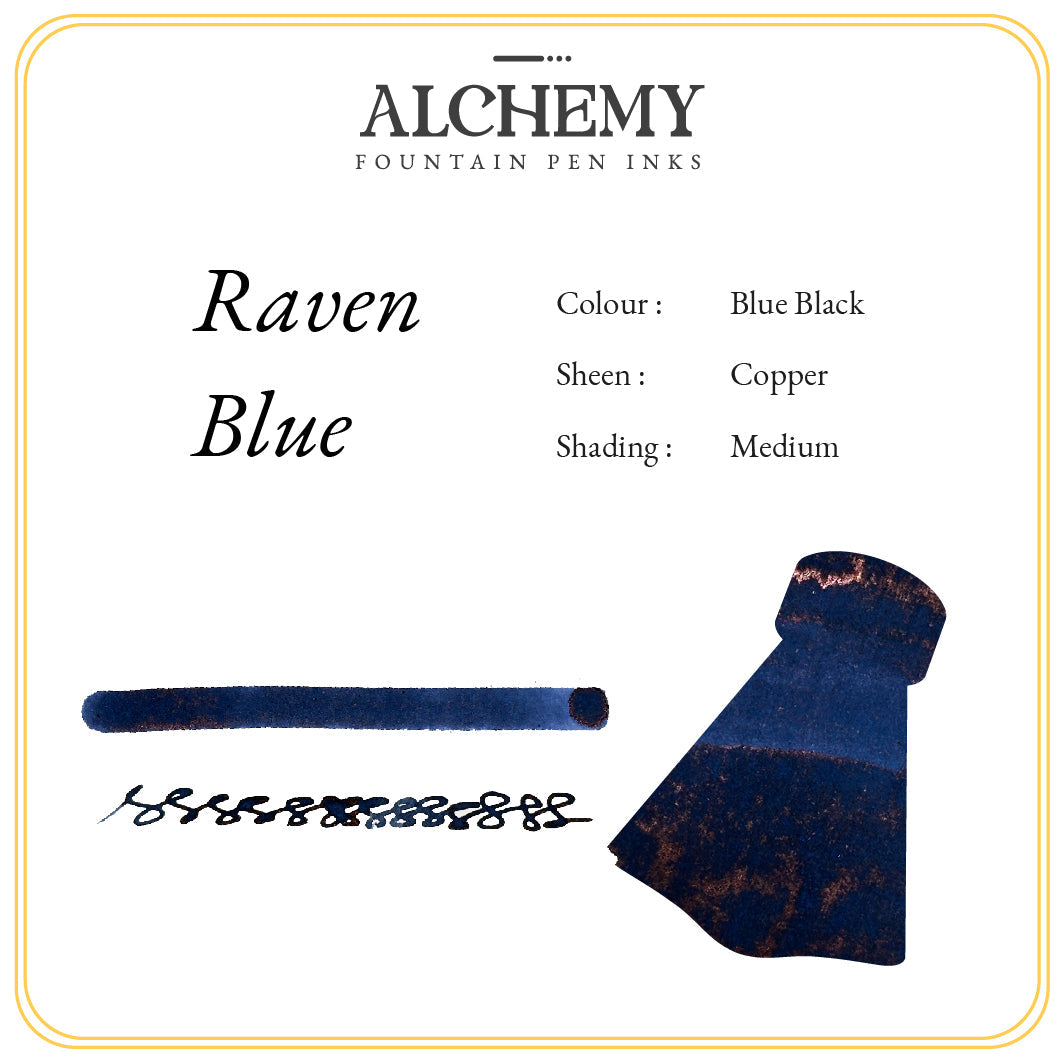 Raven Blue Endless Alchemy Fountain Pen Inks - Odd Nodd Art Supply