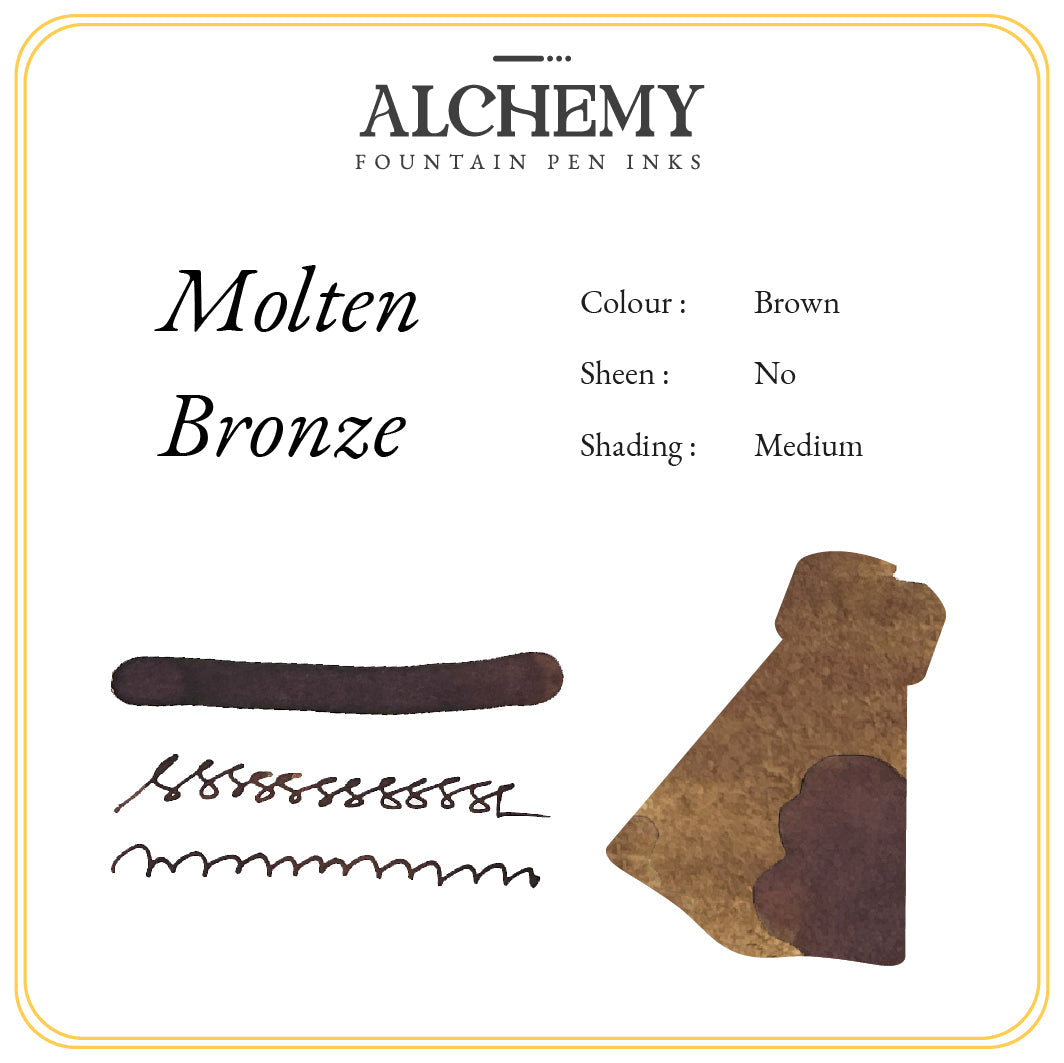 Molten Bronze Endless Alchemy Fountain Pen Inks - Odd Nodd Art Supply