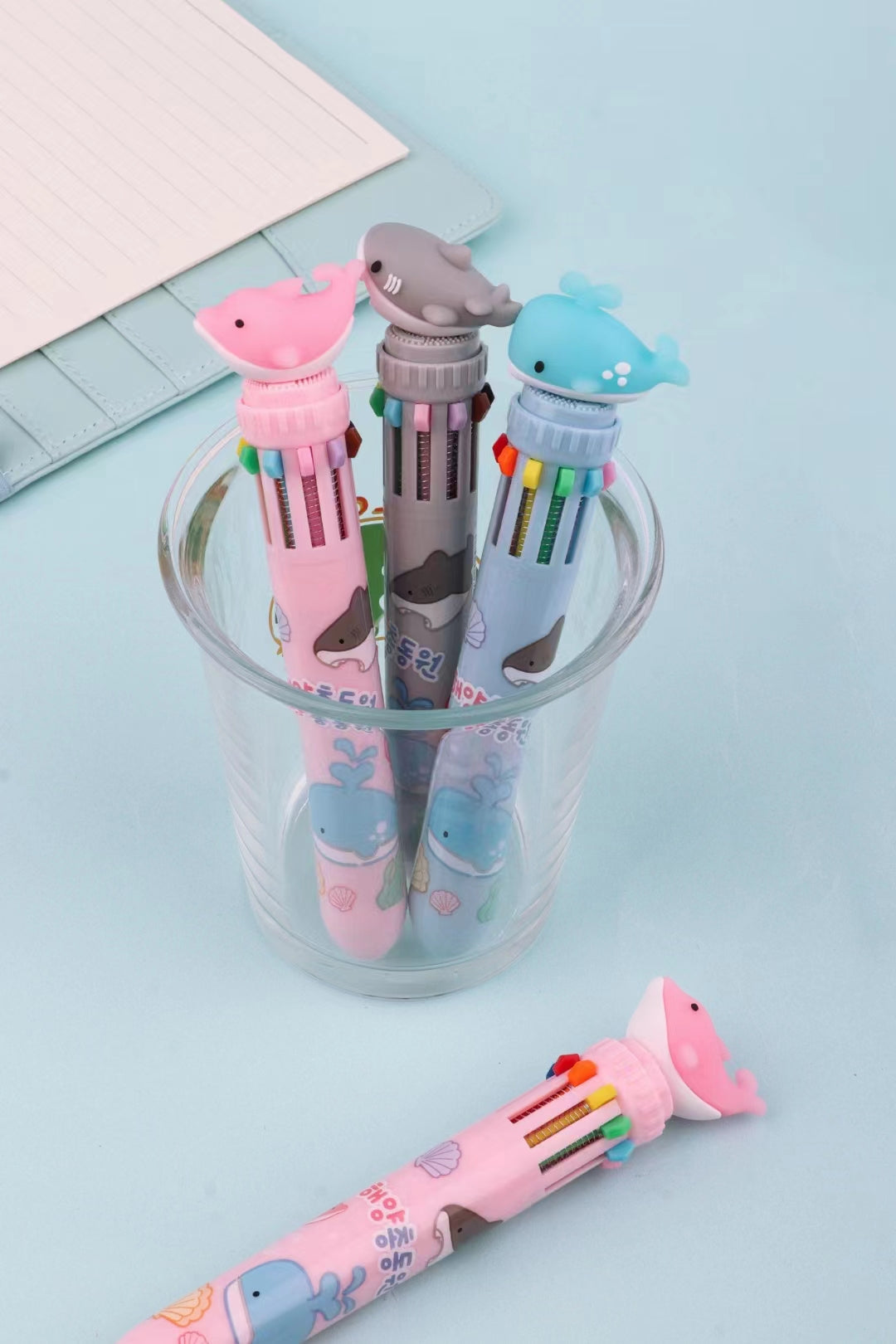 Dolphin Shark Whale 10-Color Retractable Pen - Odd Nodd Art Supply