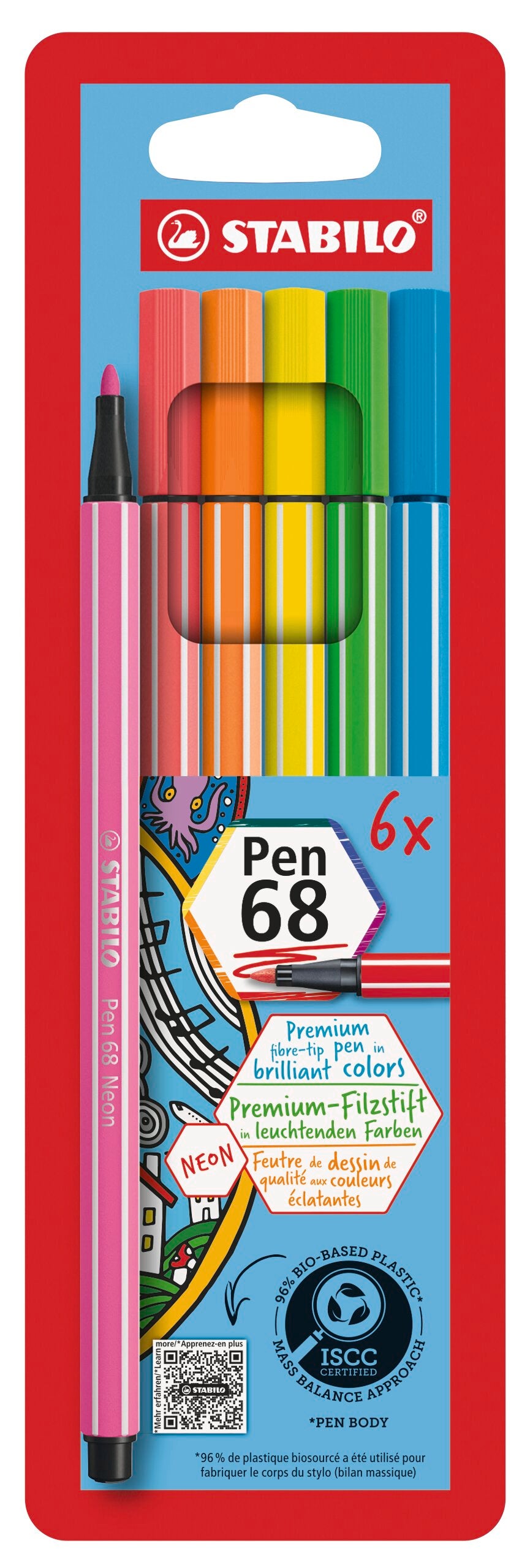 6 neon Pen 68 Marker Wallet Sets - Odd Nodd Art Supply