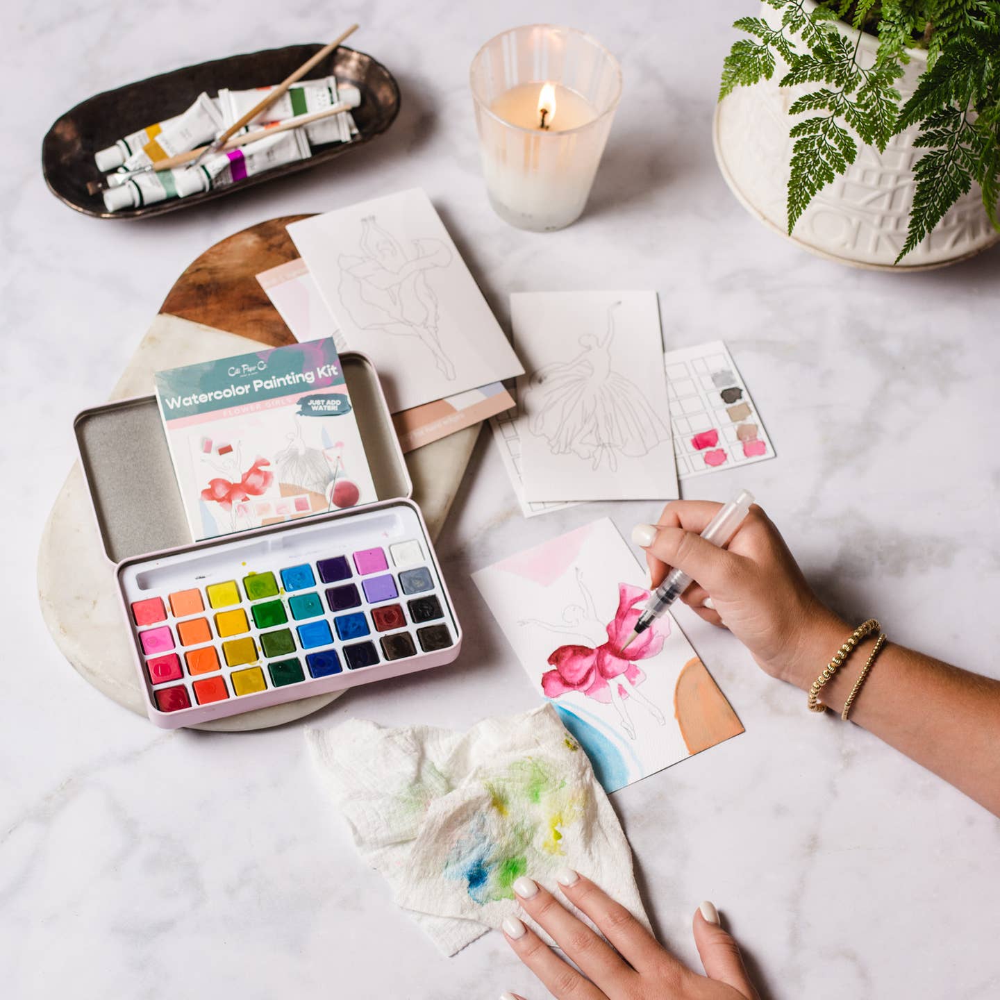 Watercolor Painting Kit by Cate Paper Co