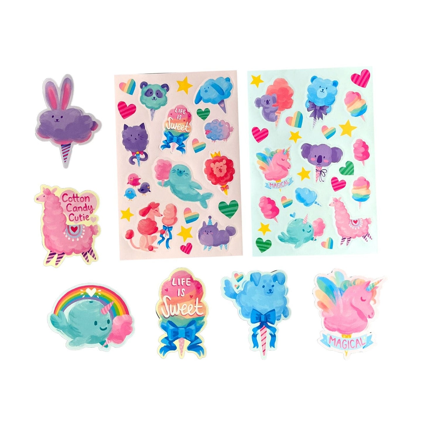 Fluffy Cotton Candy Ooly Stickiville Stickers - Odd Nodd Art Supply