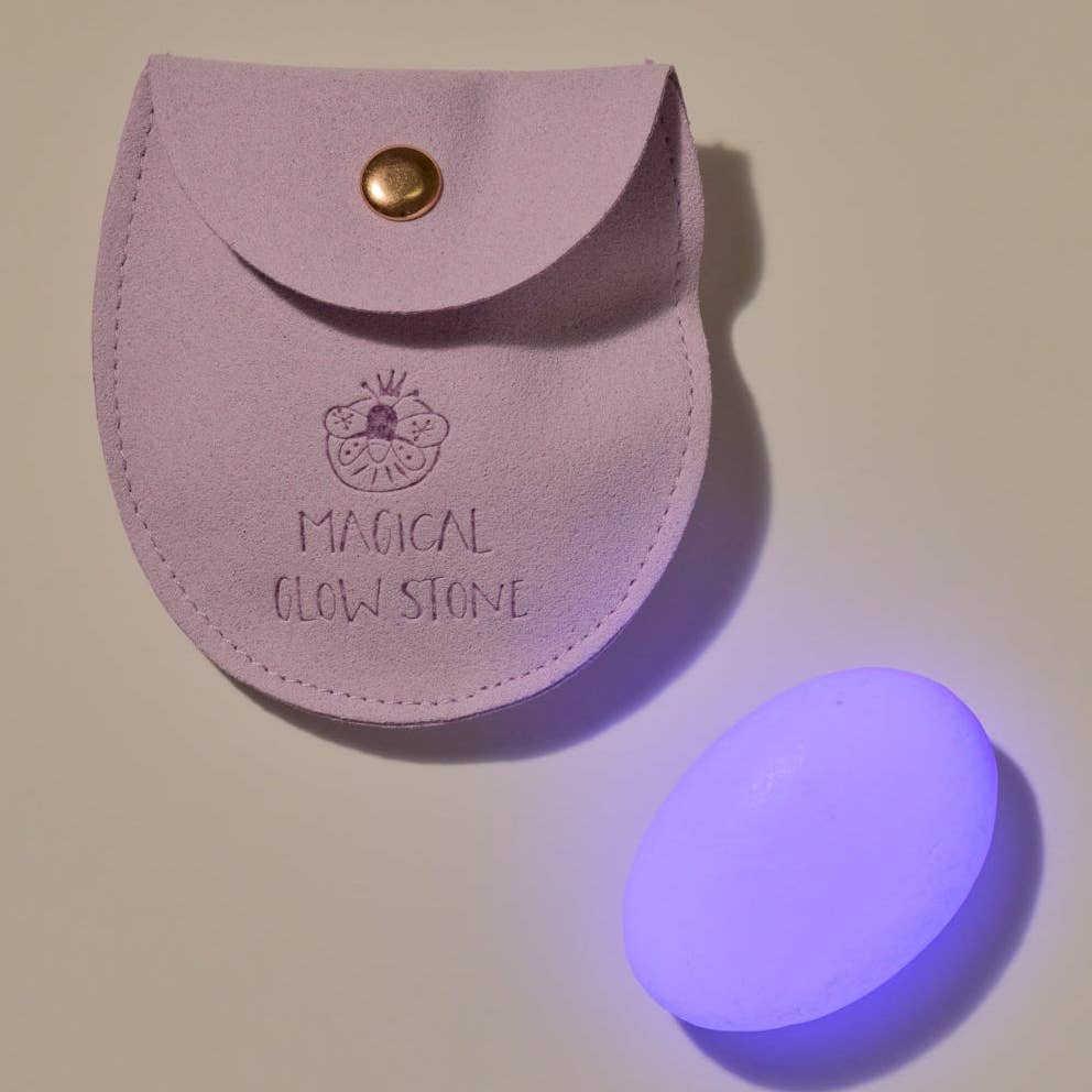 purple glow stone and carrying pouch