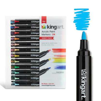 Pro Acrylic Paint Markers Bullet Tip 24 Set
