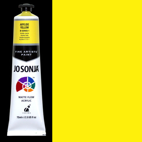 Arylide Yellow Jo Sonja Matte Flow Acrylic Paint - Odd Nodd Art Supply