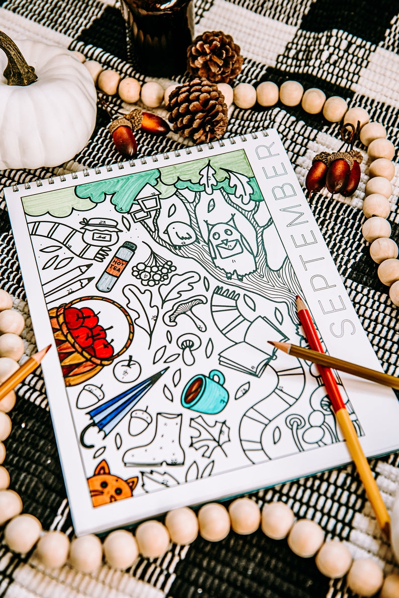 18 Month Color By Day Coloring Book - Odd Nodd Art Supply