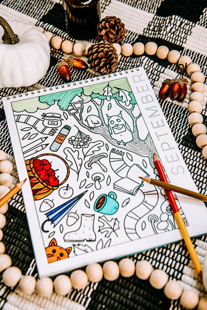 18 Month Color By Day Coloring Book - Odd Nodd Art Supply