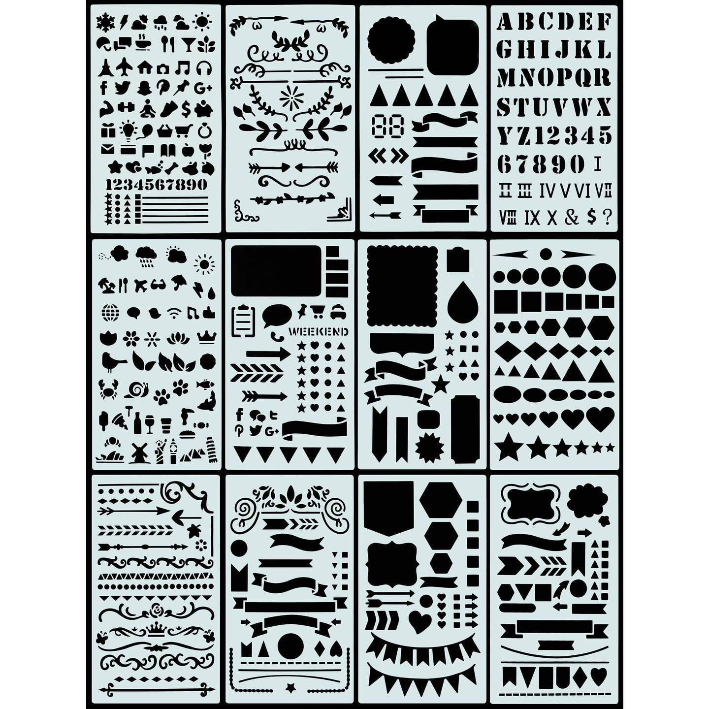 Dotted Journal Stencil Set