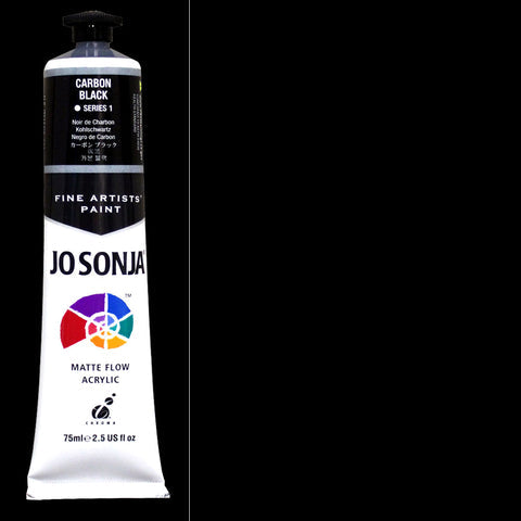 Carbon Black Jo Sonja Matte Flow Acrylic Paint - Odd Nodd Art Supply