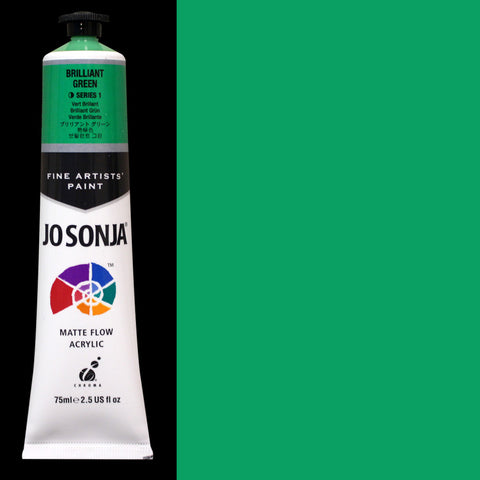 Brilliant Green Jo Sonja Matte Flow Acrylic Paint - Odd Nodd Art Supply