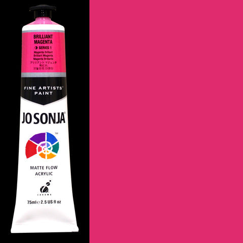 Brilliant Magenta Jo Sonja Matte Flow Acrylic Paint - Odd Nodd Art Supply