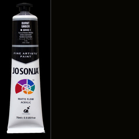 Burnt Umber Jo Sonja Matte Flow Acrylic Paint - Odd Nodd Art Supply