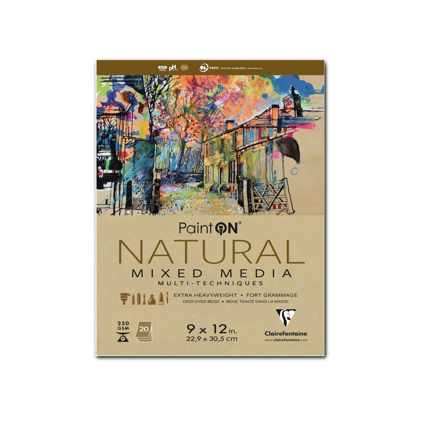 Clairefontaine Paint ON Mixed Media Pads Natural - Odd Nodd Art Supply