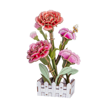 3D Wooden DIY Flower Puzzle Sets