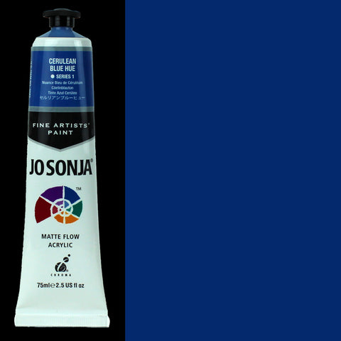 Cerulean Blue Hue Jo Sonja Matte Flow Acrylic Paint - Odd Nodd Art Supply