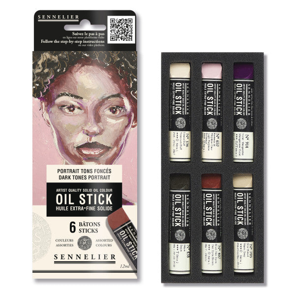 Dark Portrait Oil Stick Sets - Odd Nodd Art Supply