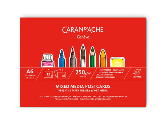 Mixed Media Postcards Caran d'Ache
