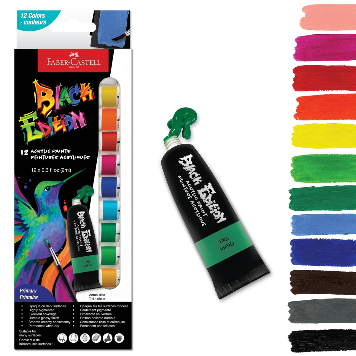 Black Edition Acrylic Liquid Paint Tubes