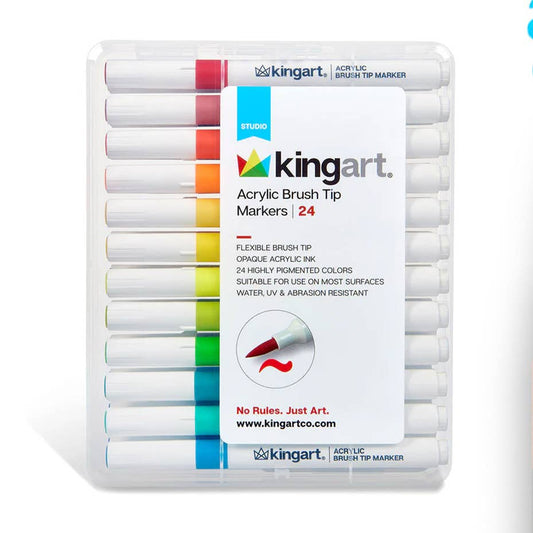 Brush 24 Acrylic Paint Markers - Odd Nodd Art Supply
