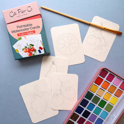 Paintable Watercolor Card Deck