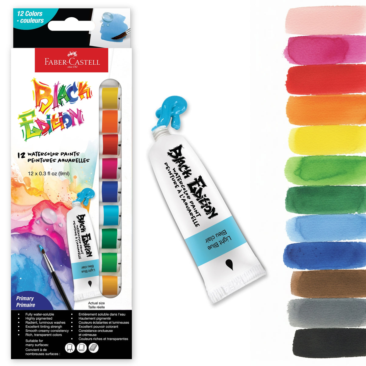 Black Edition Watercolor Liquid Paint Tubes