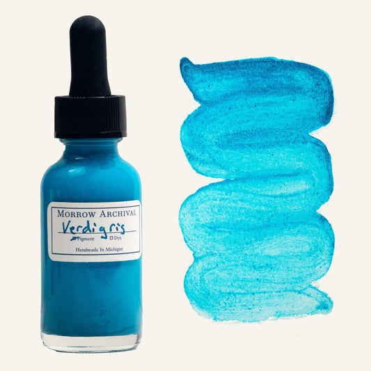 Verdigris Morrow Watercolor Ink Bottle - Odd Nodd Art Supply
