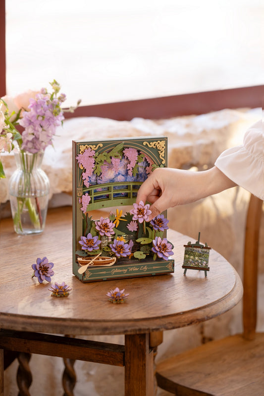3D Wooden Puzzle: Glittering Water Lily

