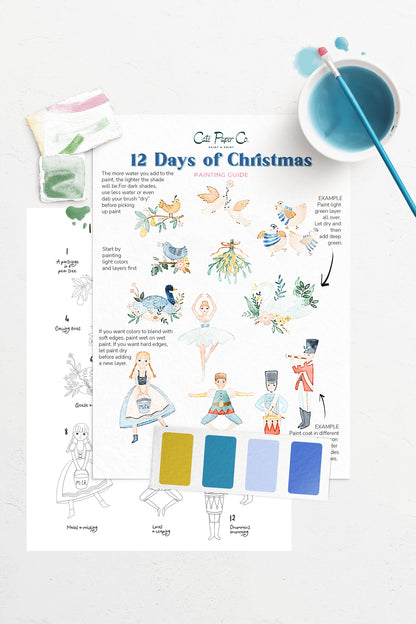 12 Days of Christmas Watercolor Kit