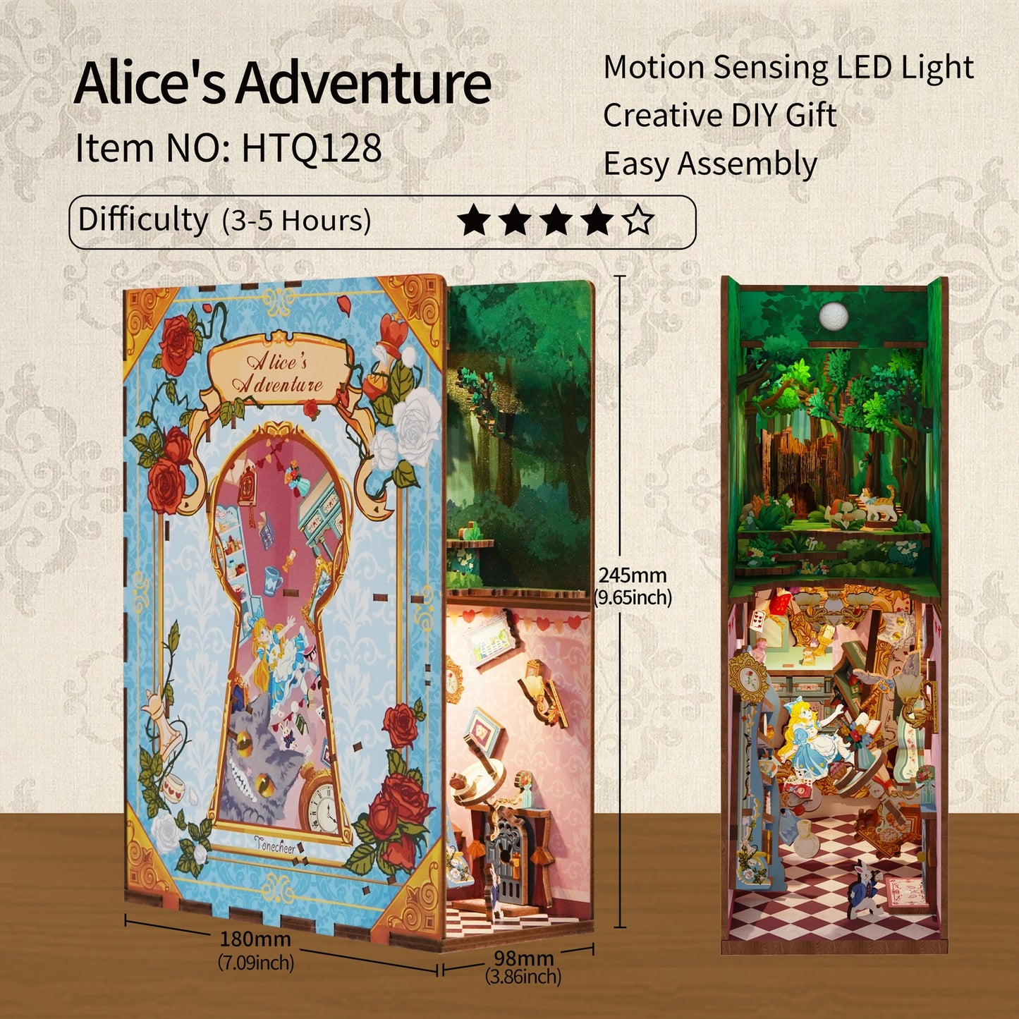 Alice's Adventure DIY Miniature Book Nook Kits - Odd Nodd Art Supply