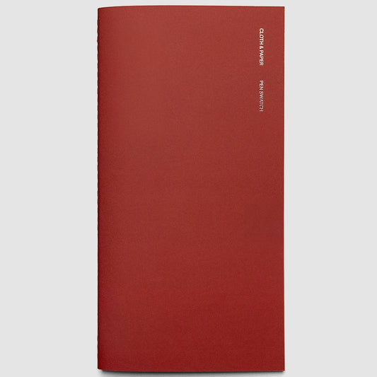 Cover of Cloth & Paper Pen Swatch travel notebook in color Merlot