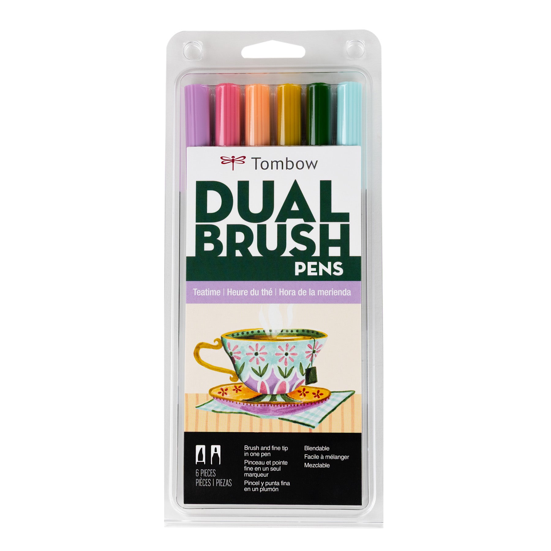 Tea Time 6 Dual Brush Pen Sets - Odd Nodd Art Supply