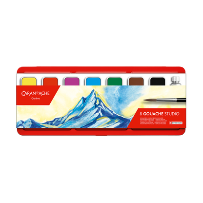 8 Gouache Studio Paint Tablets Set - Odd  Nodd Art Supply