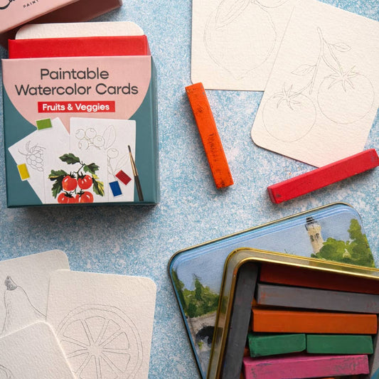 Paintable Watercolor Card Deck