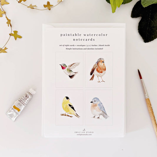 Paintable Watercolor Notecards by Emily Lex
