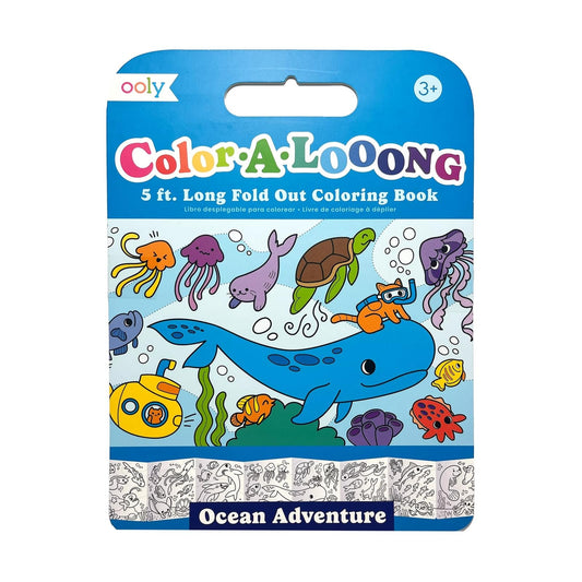 Ocean Color-A-Loong 5' Fold Out Coloring Book - Odd Nodd Art Supply