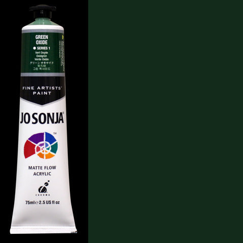 Green Oxide Jo Sonja Matte Flow Acrylic Paint - Odd Nodd Art Supply